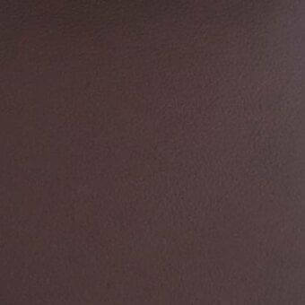Rugiano S5026 leather rug, solid brown, rectangular shape, tightly woven texture, matte finish, studio product shot, neutral background.